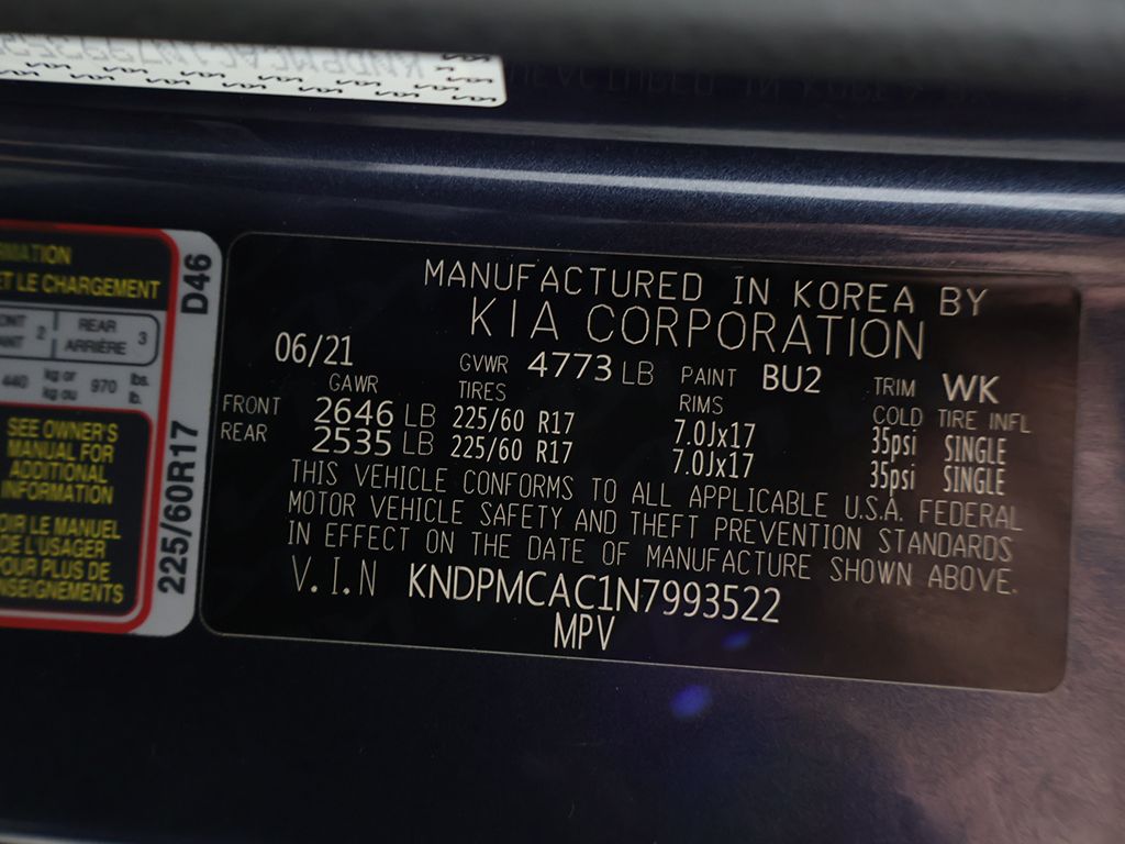 Used 2022 Blue Kia LX image 42