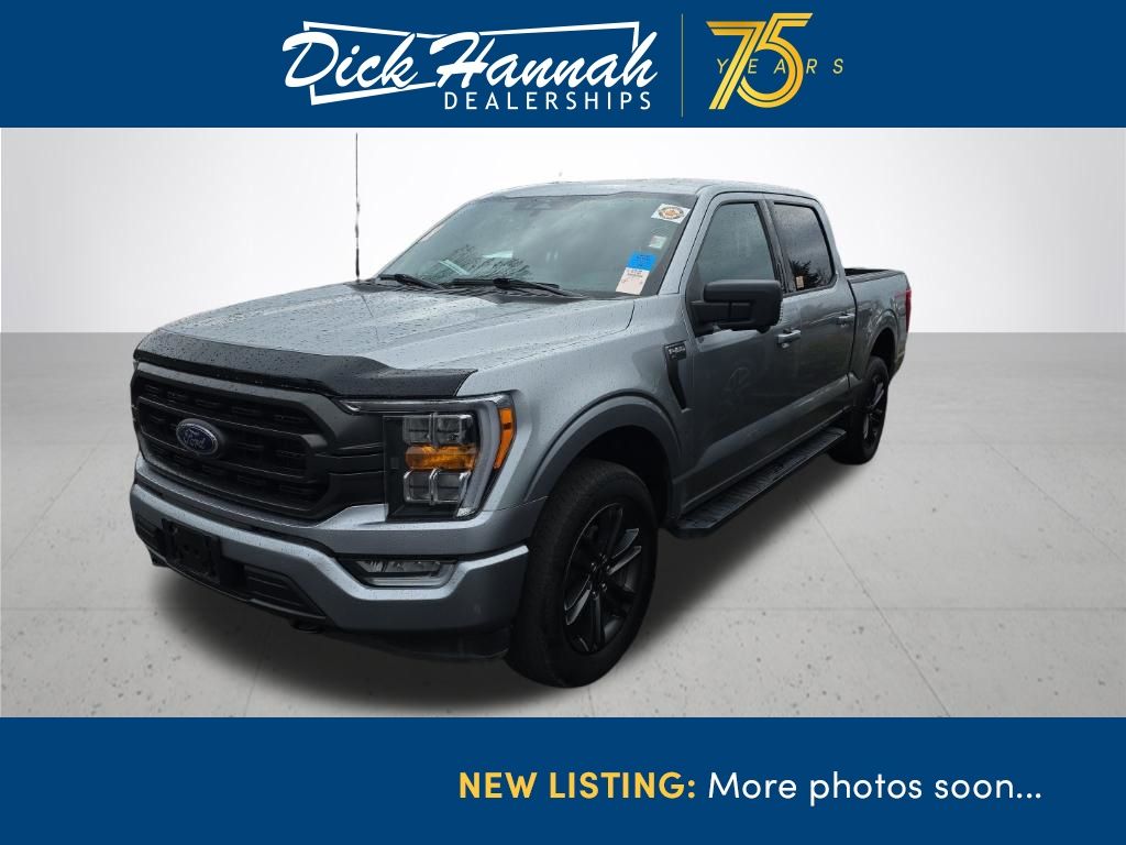 Silver 2023 Ford F-150 XLT SuperCrew 4WD Pickup Truck Four-Wheel Drive Automatic