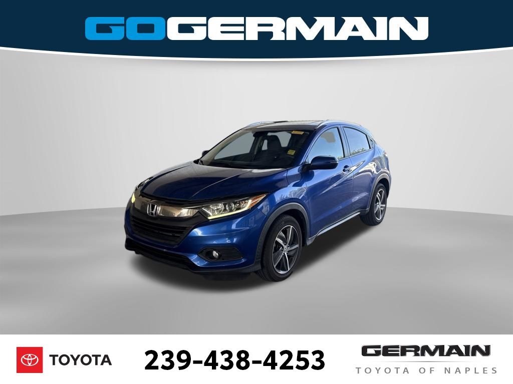 Aegean Blue Metallic 2022 Honda HR-V SUV / Crossover Front-Wheel Drive Continuously Variable Transmission