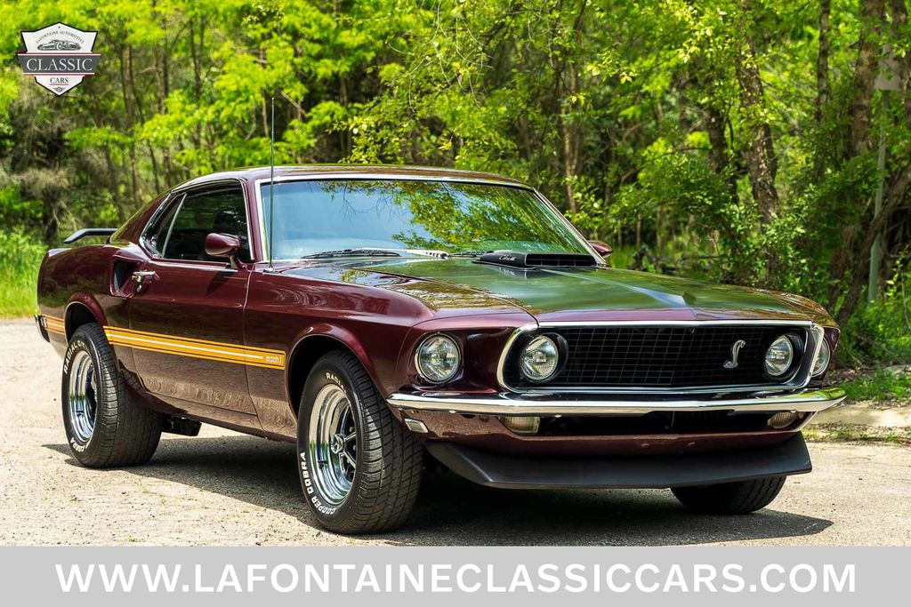 Red 1969 Ford Mustang Coupe