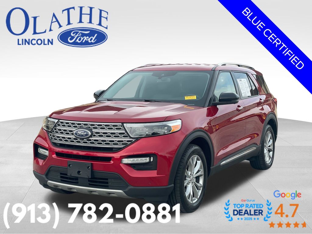 Rapid Red Metallic Tinted Clearcoat 2021 Ford Explorer Limited AWD SUV / Crossover All-Wheel Drive Automatic