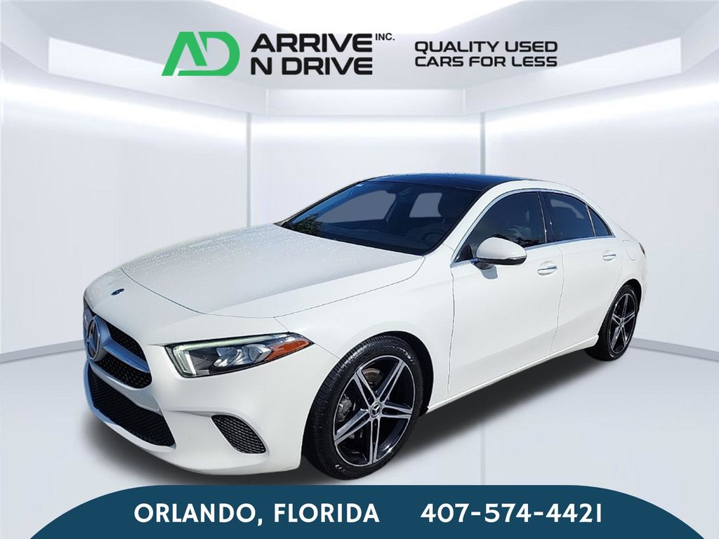White 2021 Mercedes-Benz A-Class Sedan Front-Wheel Drive 7-Speed Automatic
