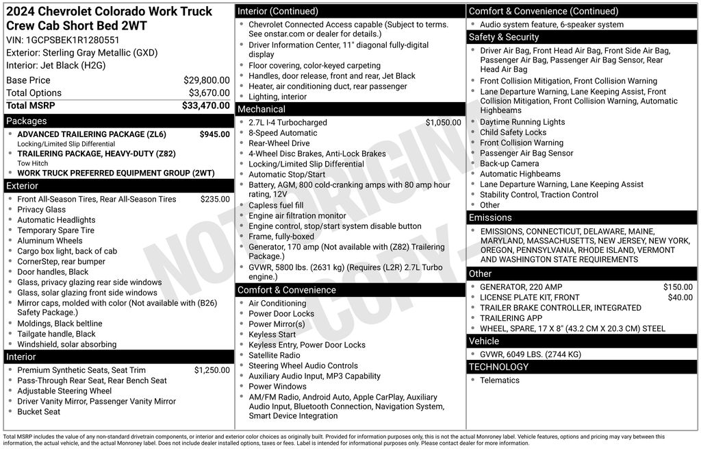 2024 Chevrolet Colorado Work Truck photo
