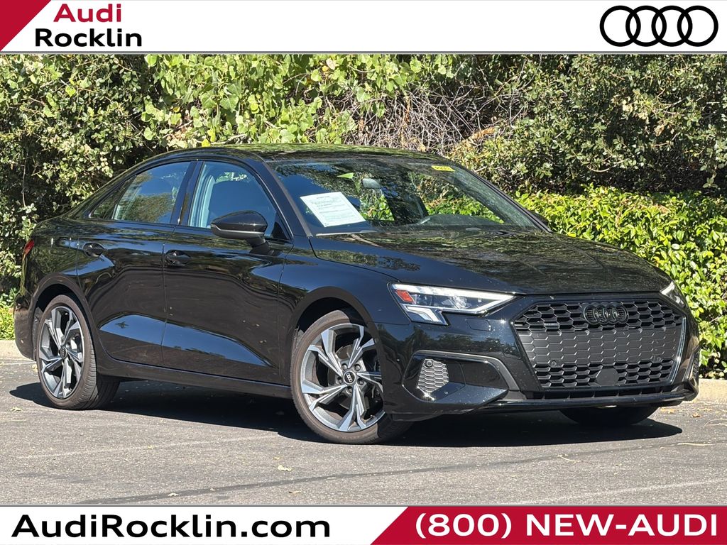 Black Metallic 2023 Audi A3 Sedan All-Wheel Drive 7-Speed Automatic