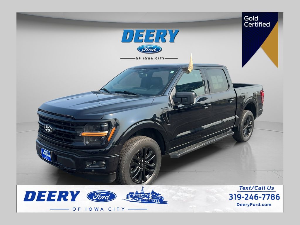 Agate Black Metallic 2024 Ford F-150 Pickup Truck Four-Wheel Drive 10-Speed Automatic