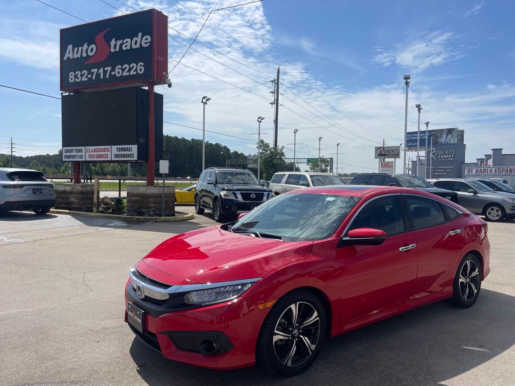 2016 Honda Civic Touring Red at Texan Dodge Chrysler Jeep Ram