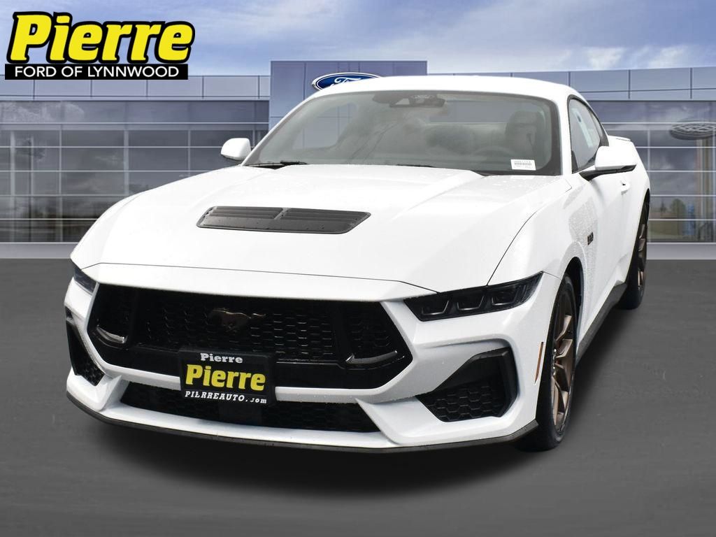 Oxford White 2025 Ford Mustang GT Premium Fastback RWD Coupe Rear-Wheel Drive 6-Speed Manual