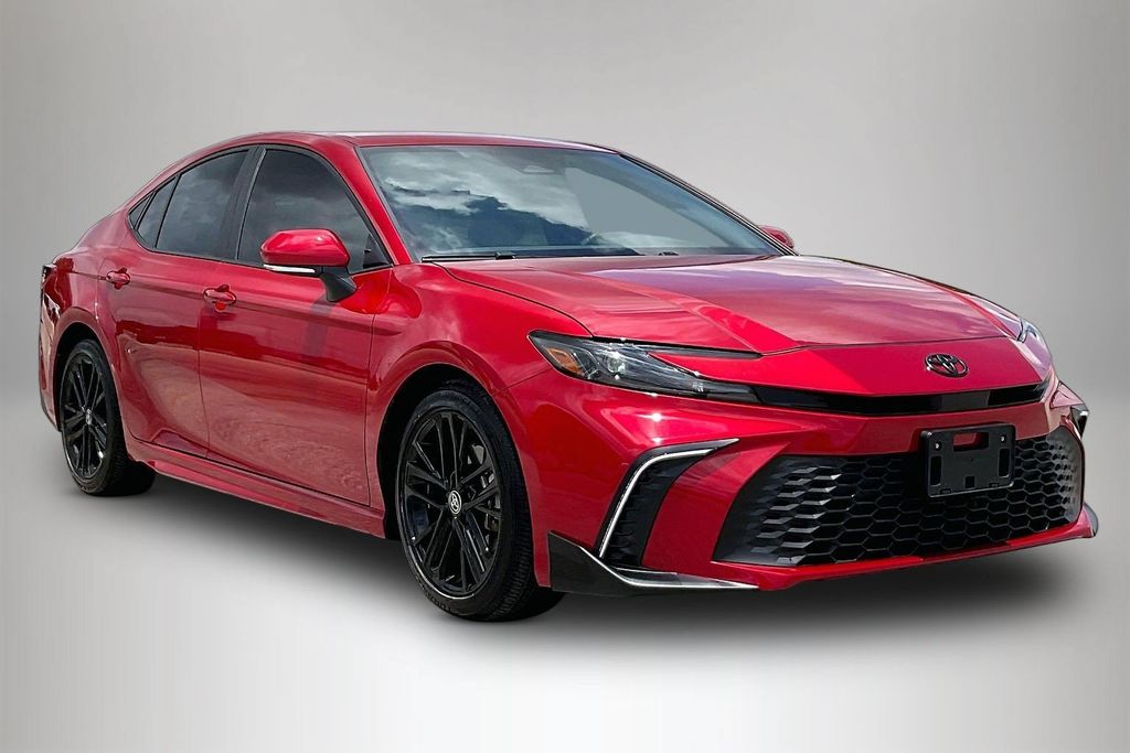 Red 2025 Toyota Camry Sedan Front-Wheel Drive Continuously Variable Transmission