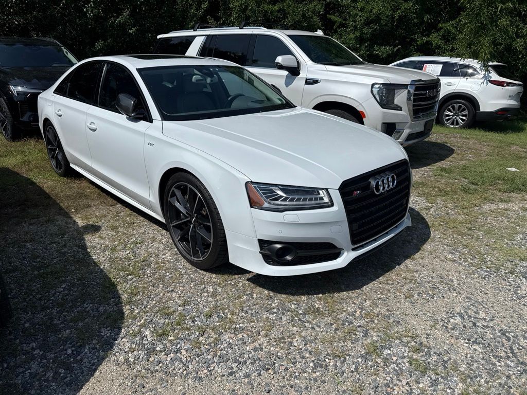 Glacier White Metallic 2017 Audi S8 Sedan All-Wheel Drive 8-Speed Automatic