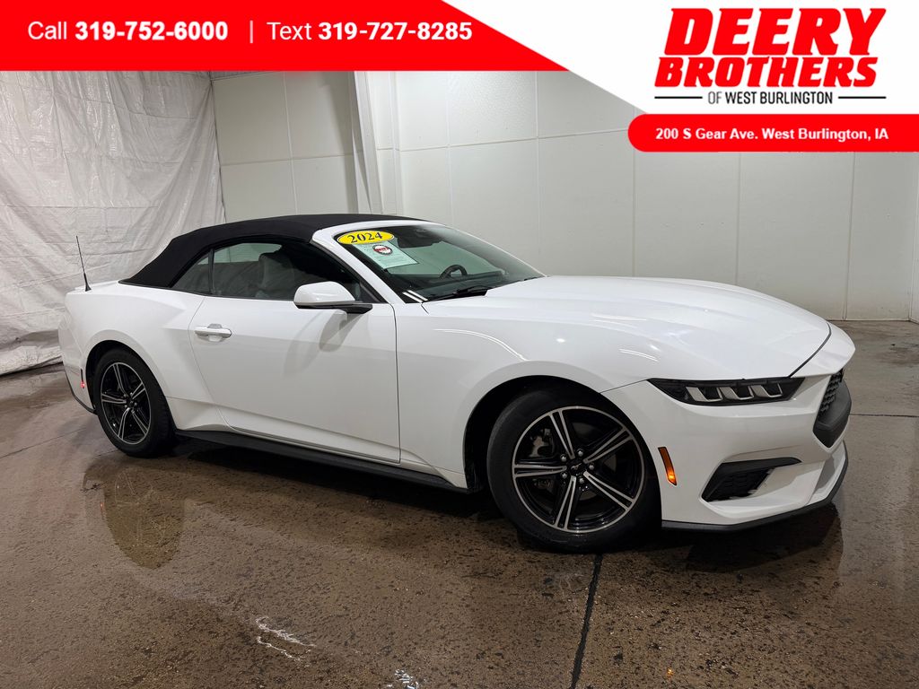 Oxford White 2024 Ford Mustang EcoBoost Premium Convertible RWD Convertible Rear-Wheel Drive Automatic