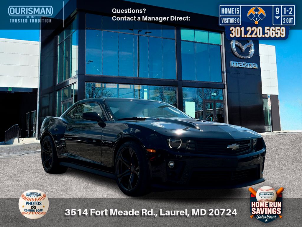 Black 2013 Chevrolet Camaro ZL1 Coupe RWD Coupe Rear-Wheel Drive 6-Speed Manual