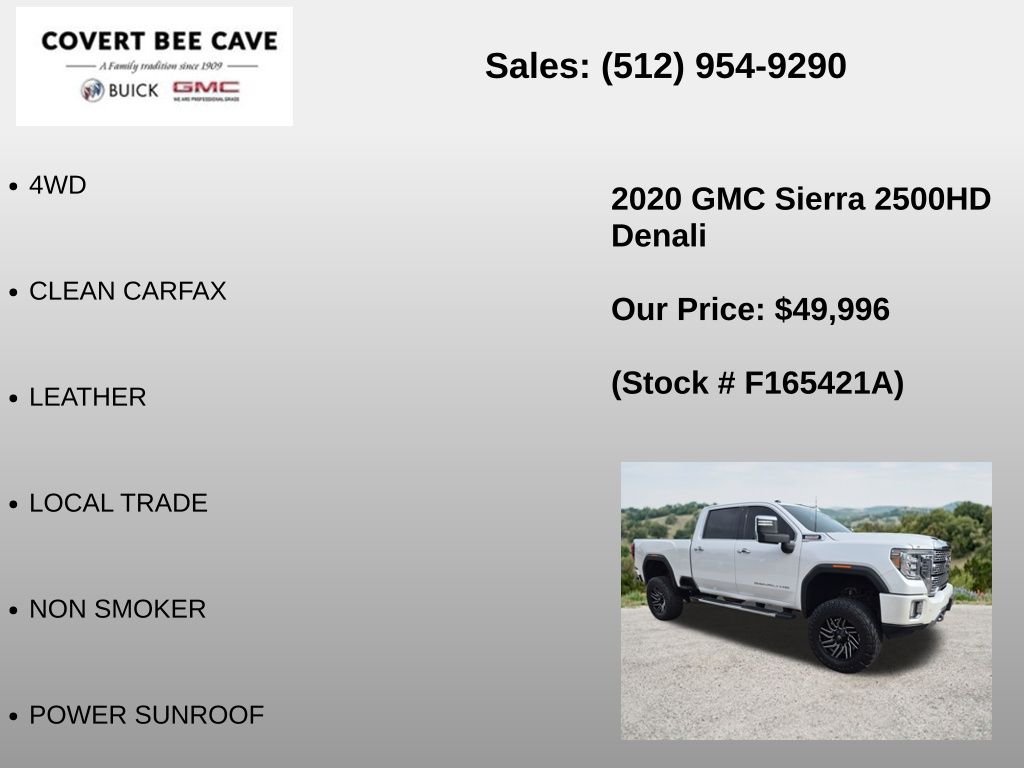Used Car 2020 Gmc Sierra 2500hd  Denali For Sale Under $50,000 In Austin, Texas