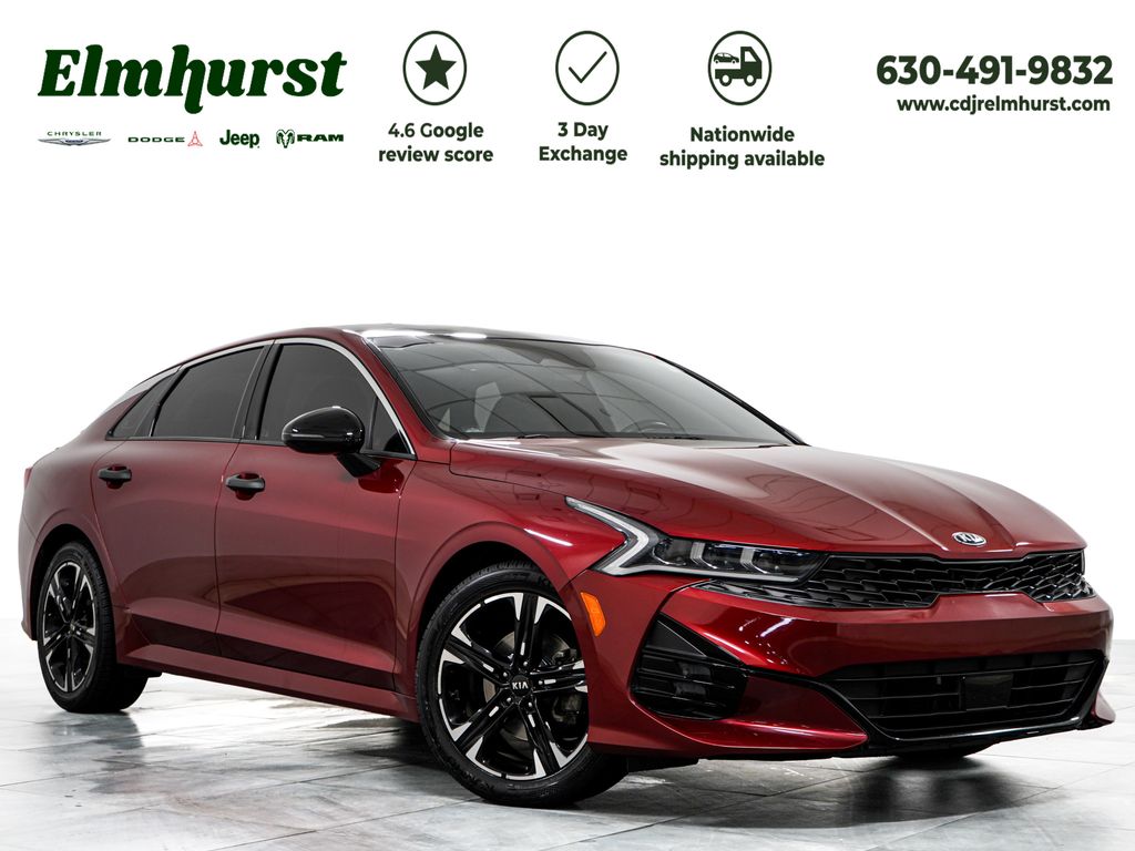 Passion Red 2021 Kia K5 Sedan Front-Wheel Drive 8-Speed Automatic