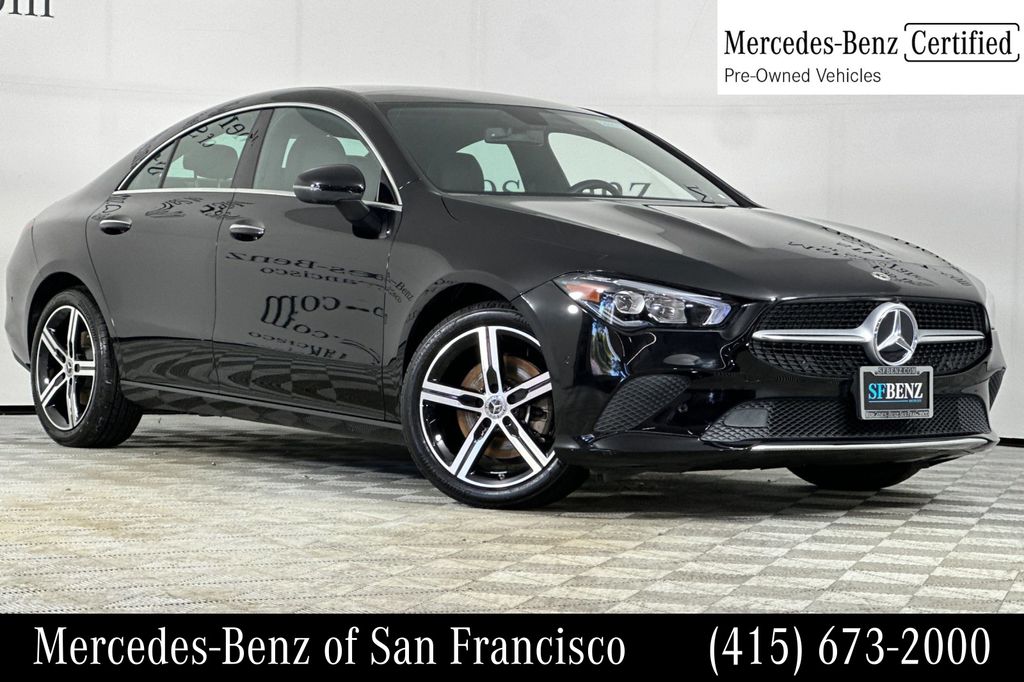 Night Black 2023 Mercedes-Benz CLA Coupe Front-Wheel Drive 7-Speed Automatic