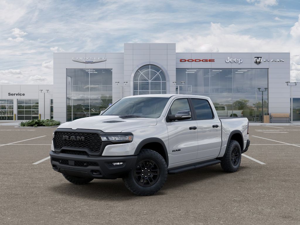 Bright White Clearcoat 2026 RAM 1500 Rebel Crew Cab 4WD Pickup Truck Four-Wheel Drive 8-Speed Automatic