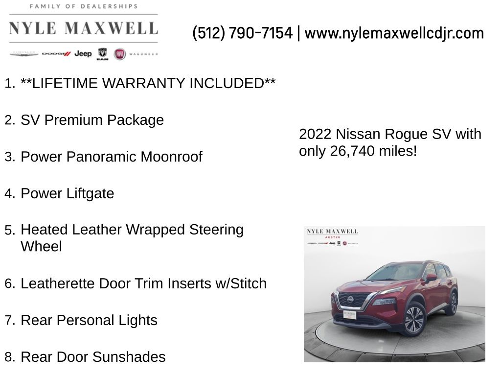 Used Car 2022 Nissan Rogue  Sv For Sale Under $25,000 In Austin, Texas