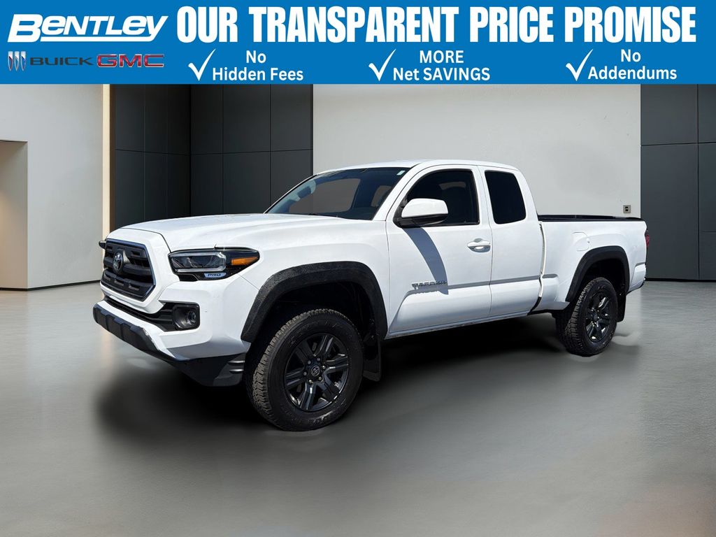 Super White 2017 Toyota Tacoma SR5 V6 Access Cab 4WD Pickup Truck Four-Wheel Drive 6-Speed Automatic