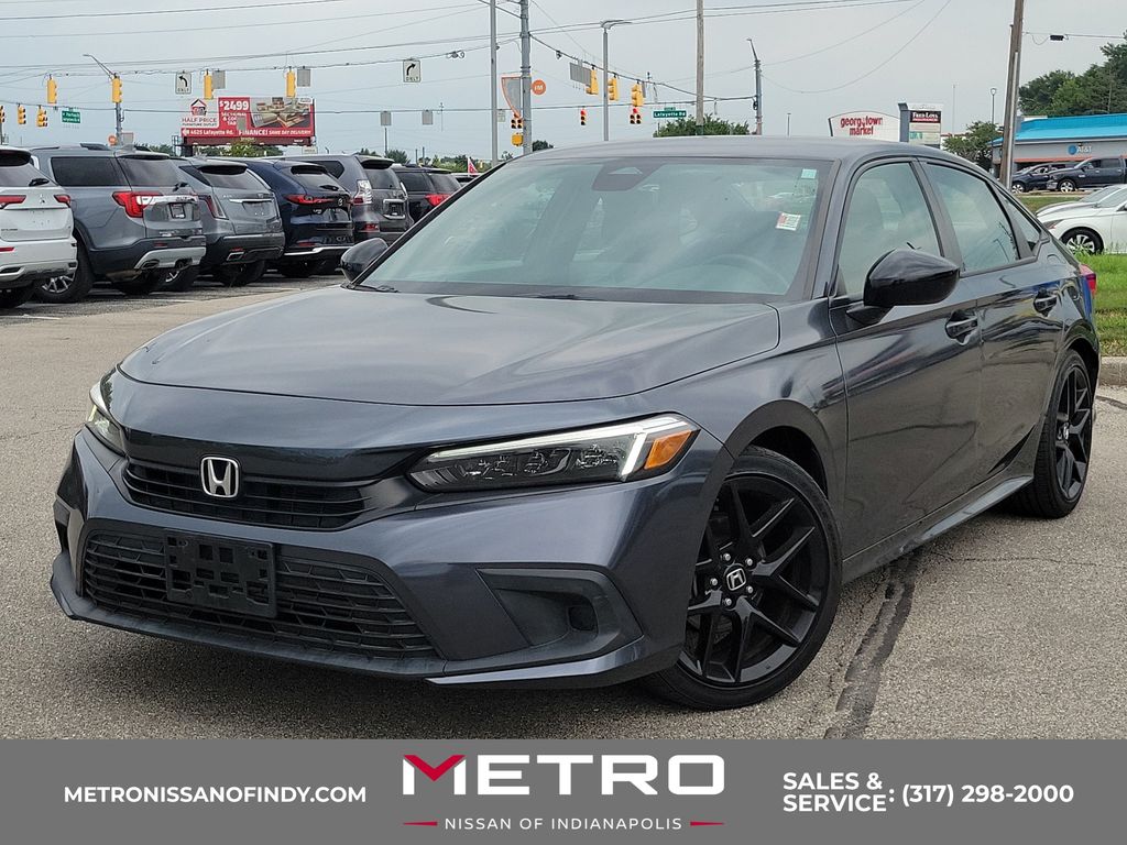 Gray 2024 Honda Civic Sedan Front-Wheel Drive Continuously Variable Transmission