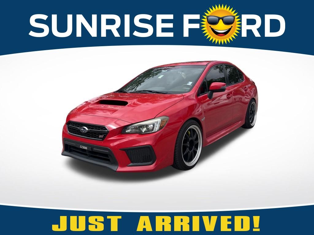 Pure Red 2018 Subaru WRX STI Limited AWD with Low Profile Spoiler Sedan All-Wheel Drive 6-Speed Manual