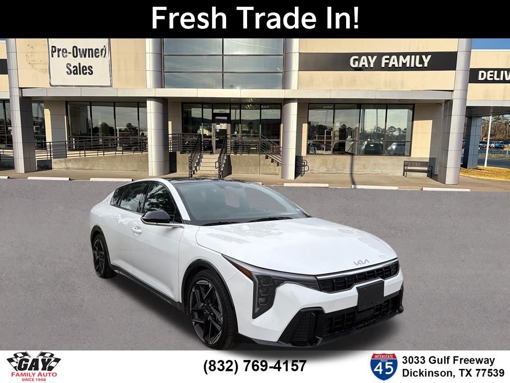 Snow White Pearl 2025 Kia K4 GT-Line FWD Sedan Front-Wheel Drive Continuously Variable Transmission