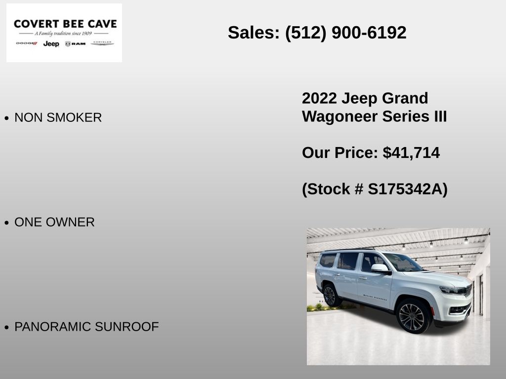 Used Car 2022 Jeep Grand Wagoneer  Series Iii For Sale Under $50,000 In Austin, Texas