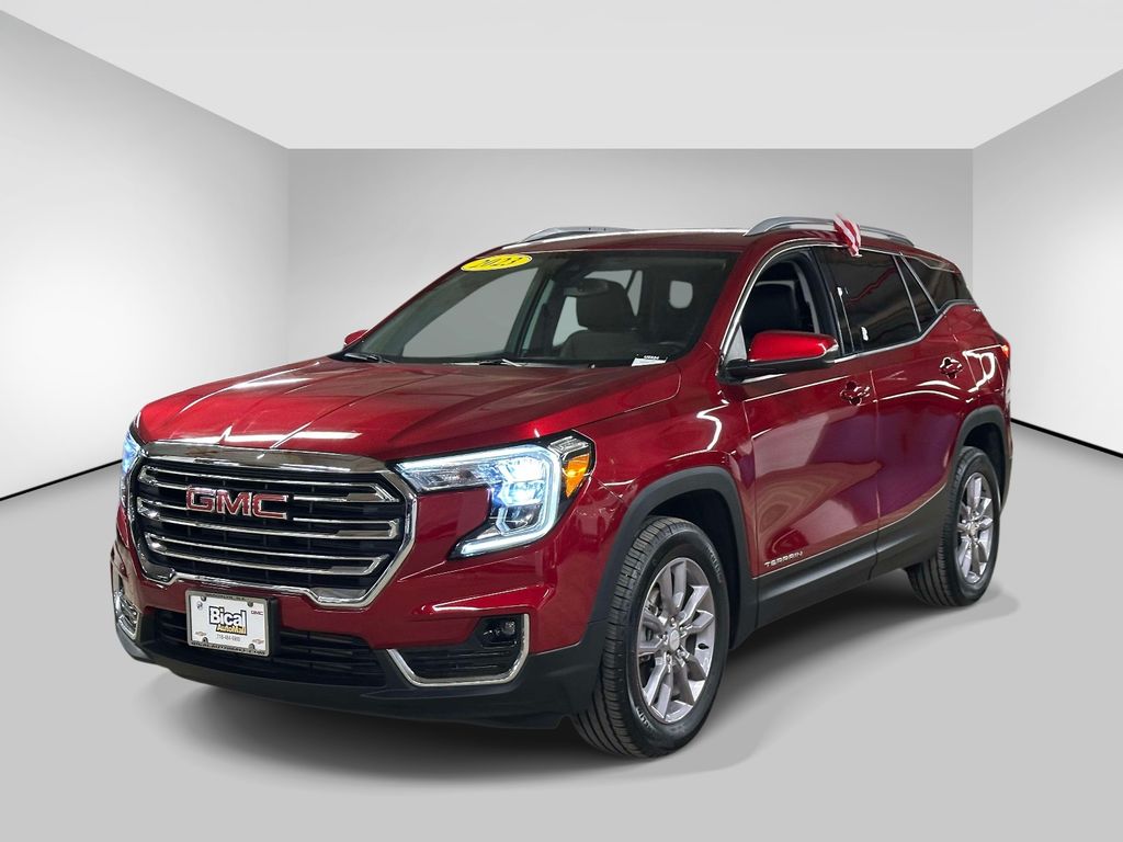 Volcanic Red Tintcoat 2023 GMC Terrain SUV / Crossover All-Wheel Drive 9-Speed Automatic