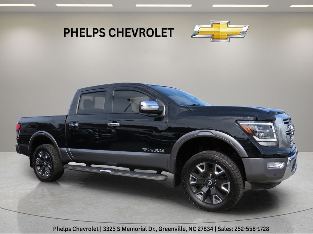 Super Black 2024 Nissan Titan Pickup Truck Four-Wheel Drive 9-Speed Automatic