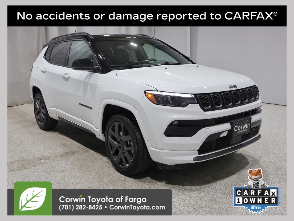 Bright White Clearcoat 2025 Jeep Compass SUV / Crossover Four-Wheel Drive 8-Speed Automatic