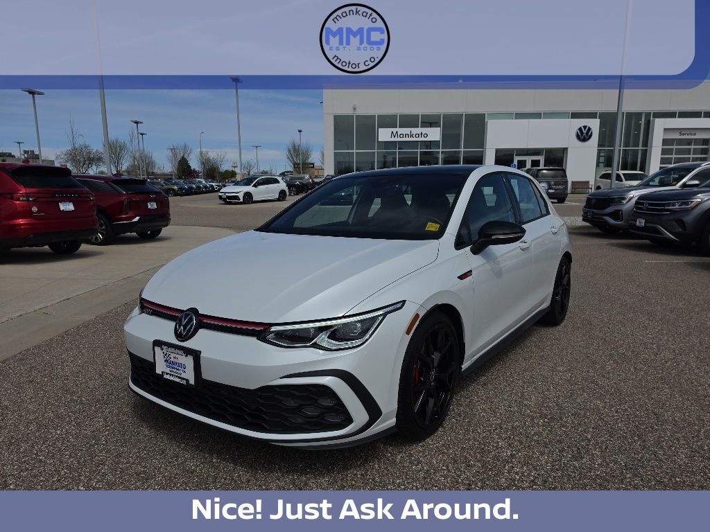 Opal White Pearl/Black Roof 2024 Volkswagen Golf GTI Hatchback Front-Wheel Drive 6-Speed Manual