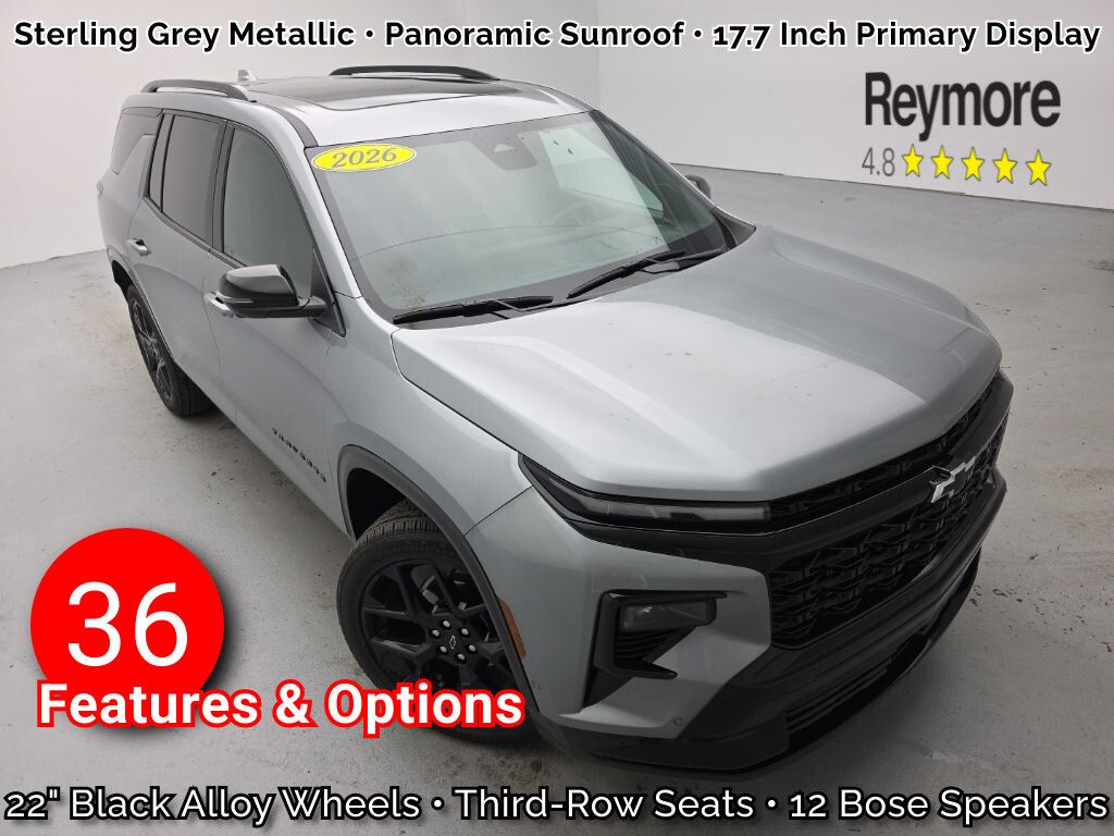 Gray 2026 Chevrolet Traverse SUV / Crossover Four-Wheel Drive 8-Speed Automatic