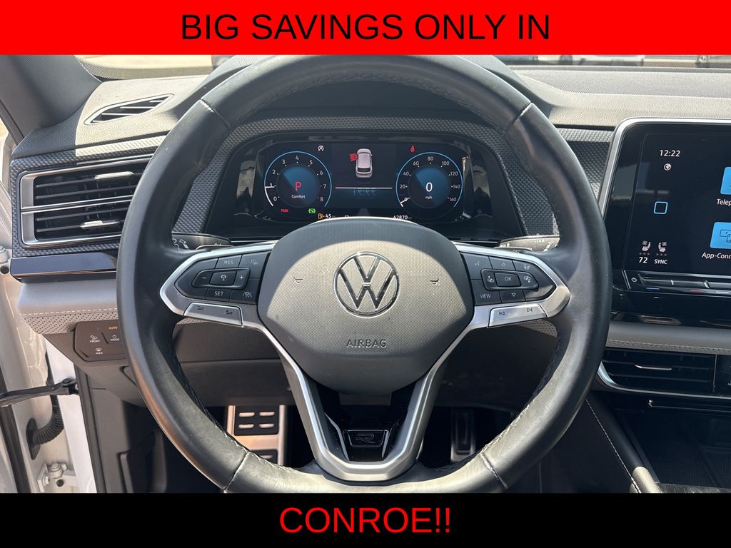 2024 Volkswagen Atlas Cross Sport 2.0T SEL R-Line White at DeMontrond Gulf Freeway