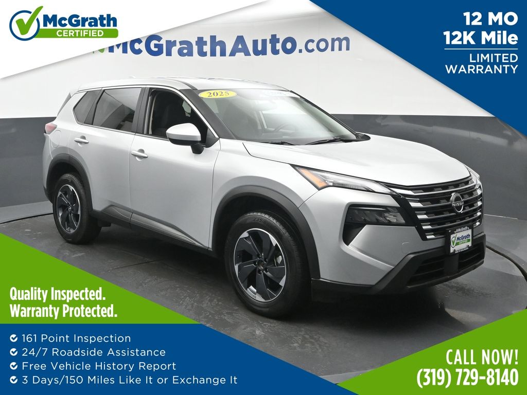 Brilliant Silver Metallic 2025 Nissan Rogue SUV / Crossover All-Wheel Drive Continuously Variable Transmission