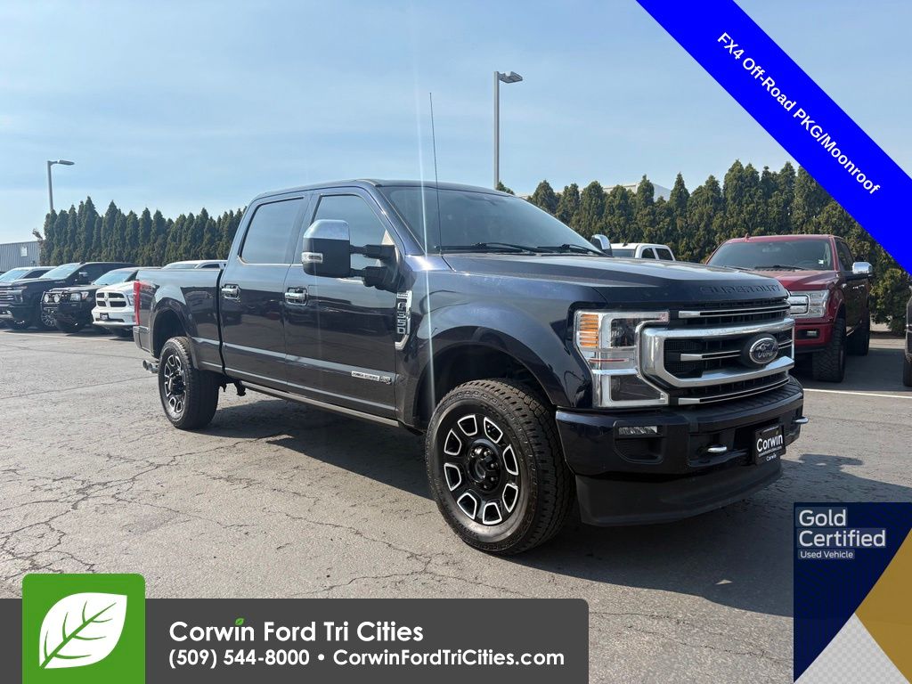 Antimatter Blue Metallic 2021 Ford F-350 Super Duty Pickup Truck Four-Wheel Drive Automatic
