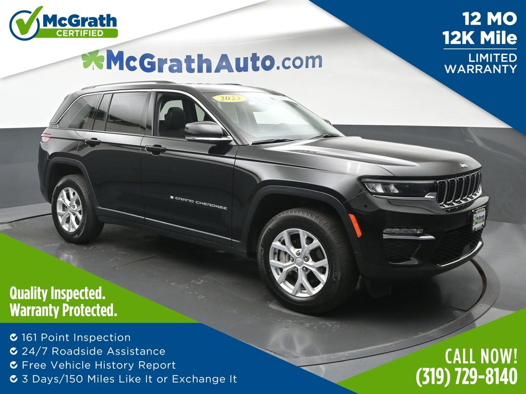 Diamond Black Crystal Pearlcoat 2023 Jeep Grand Cherokee SUV / Crossover Four-Wheel Drive 8-Speed Automatic