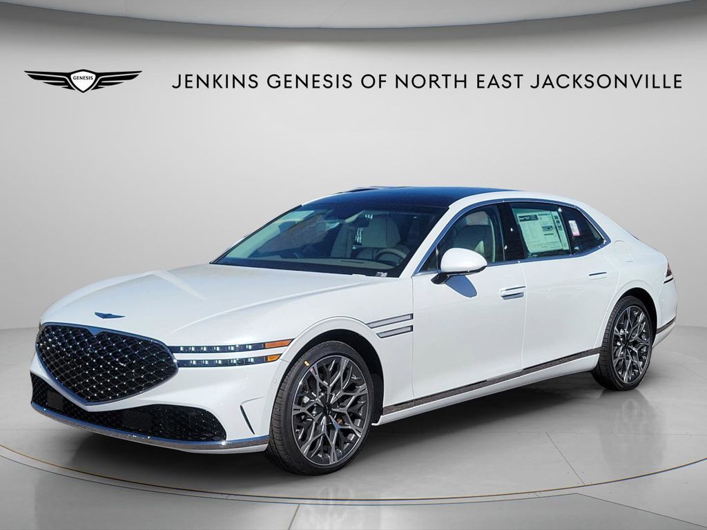 Uyuni White 2026 Genesis G90 3.5T e-Supercharger AWD Sedan All-Wheel Drive 8-Speed Automatic