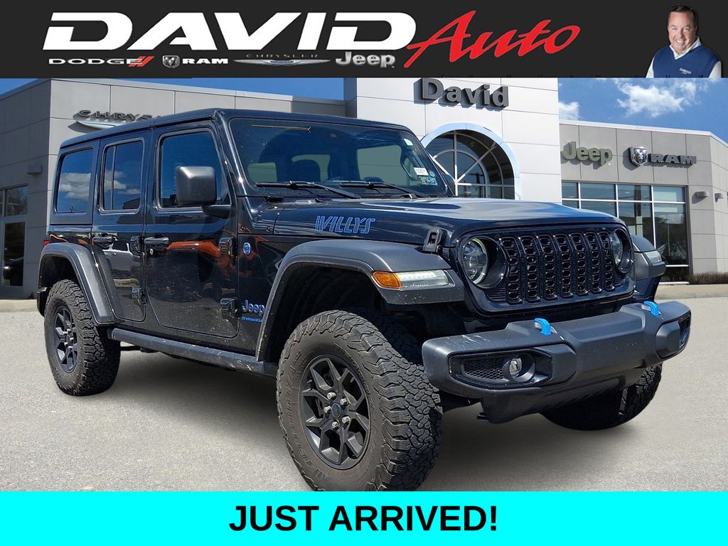 Black Clearcoat 2024 Jeep Wrangler 4xe Willys 4WD SUV / Crossover Four-Wheel Drive 8-Speed Automatic