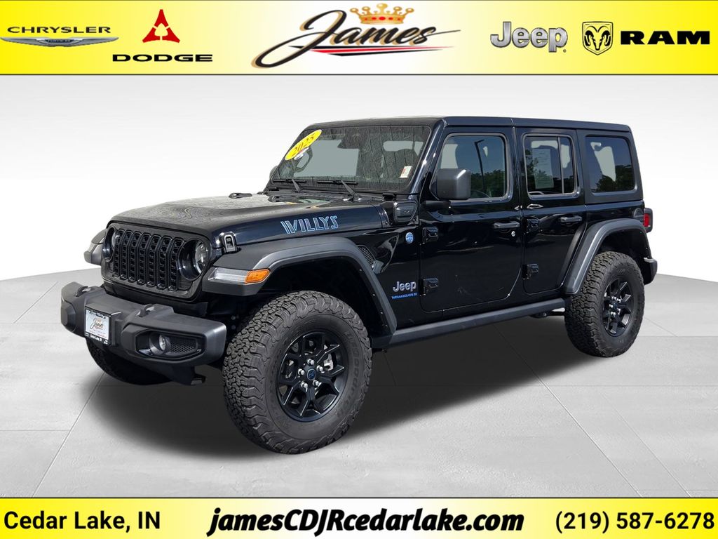 Black Clearcoat 2025 Jeep Wrangler 4xe SUV / Crossover Four-Wheel Drive 8-Speed Automatic