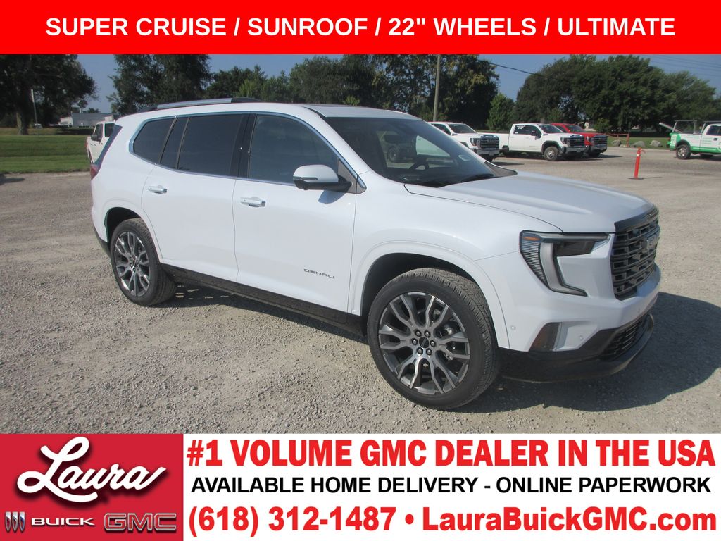 Glacier White Tricoat 2026 GMC Acadia SUV / Crossover Front-Wheel Drive 8-Speed Automatic