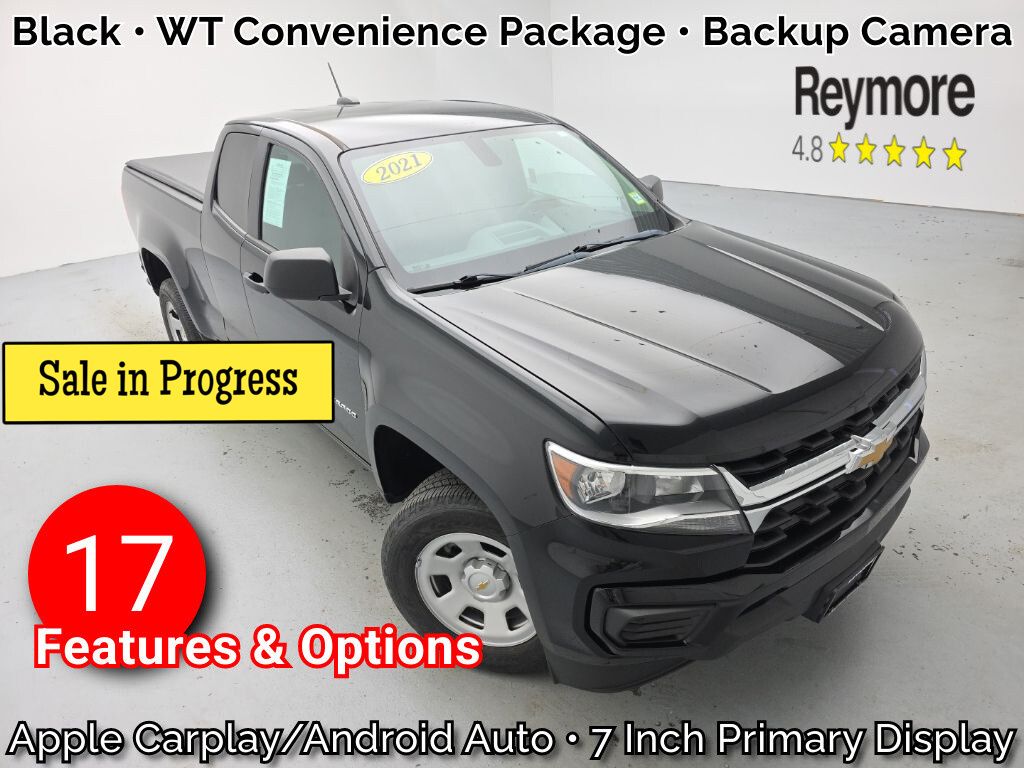 Black 2021 Chevrolet Colorado Work Truck Extended Cab RWD Pickup Truck 4X2 6-Speed Automatic
