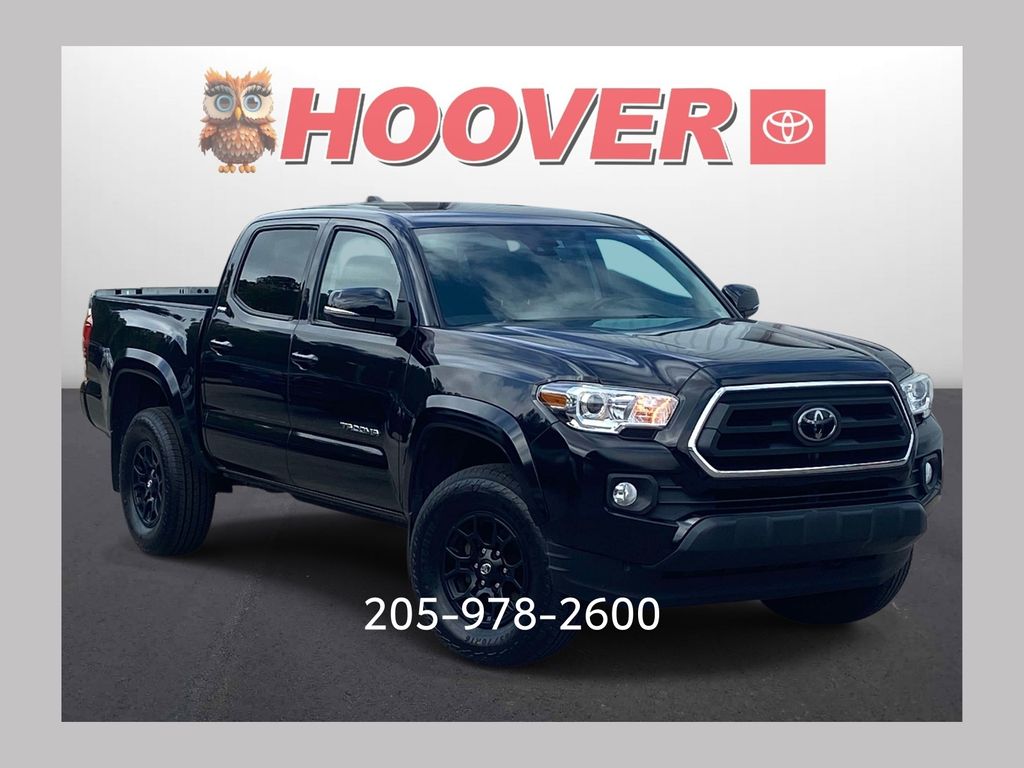 Midnight Black Metallic 2022 Toyota Tacoma SR5 V6 Double Cab RWD Pickup Truck 4X2 6-Speed Automatic