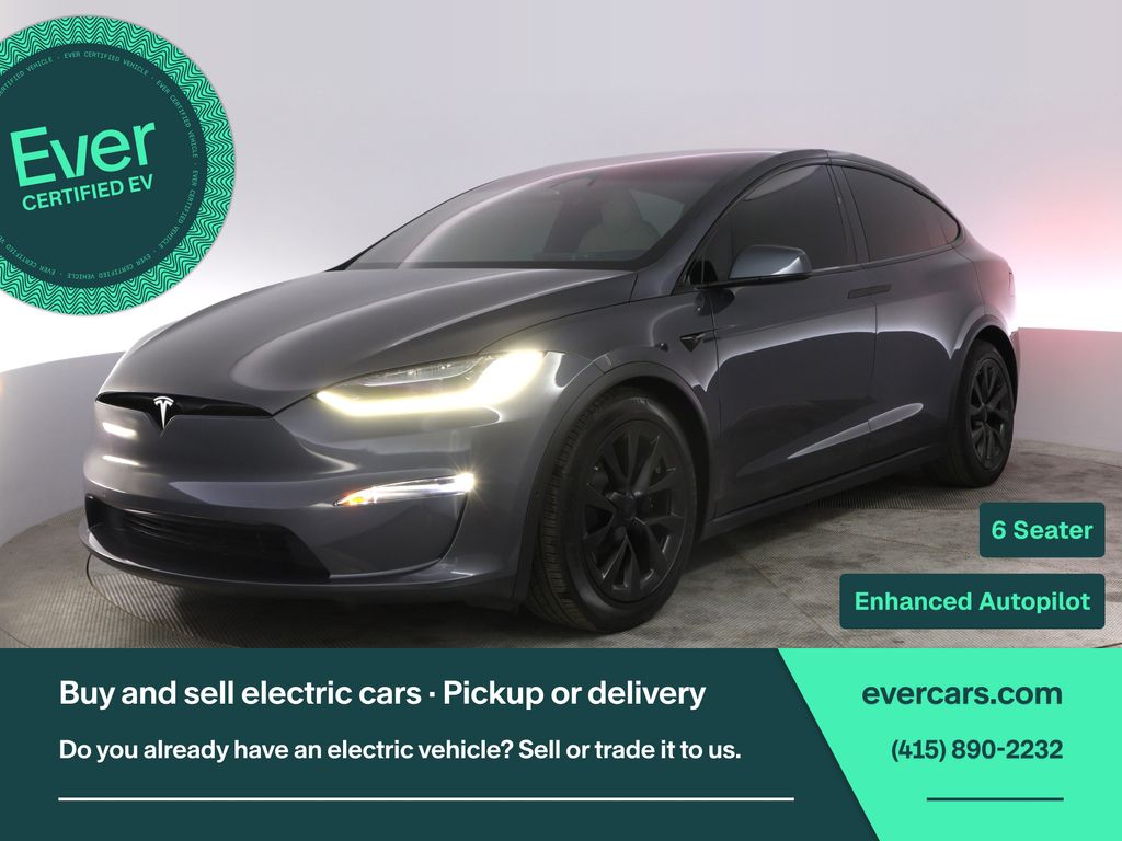 Gray 2023 Tesla Model X Sedan All-Wheel Drive 1-Speed Automatic