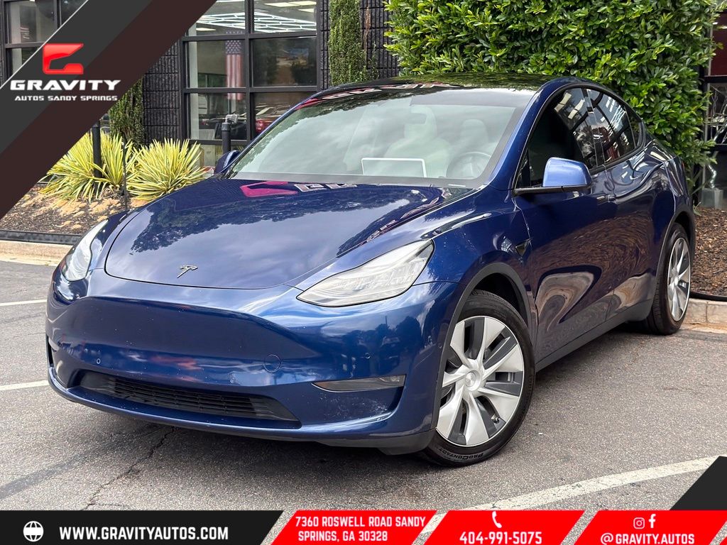 Blue 2020 Tesla Model Y SUV / Crossover All-Wheel Drive 1-Speed Automatic