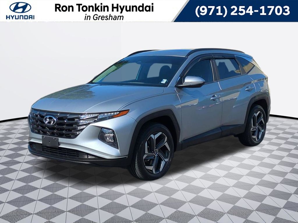 Shimmering Silver 2022 Hyundai Tucson SUV / Crossover All-Wheel Drive 8-Speed Automatic
