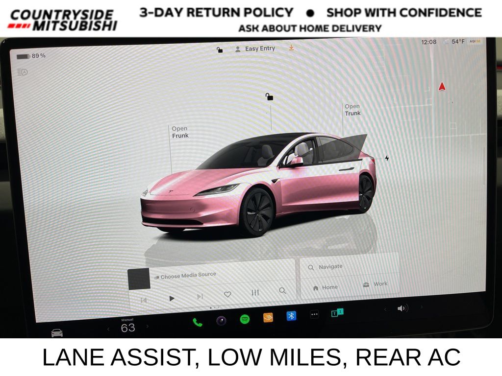 Blue 2024 Tesla Model 3 RWD Sedan Rear-Wheel Drive 1-Speed Automatic