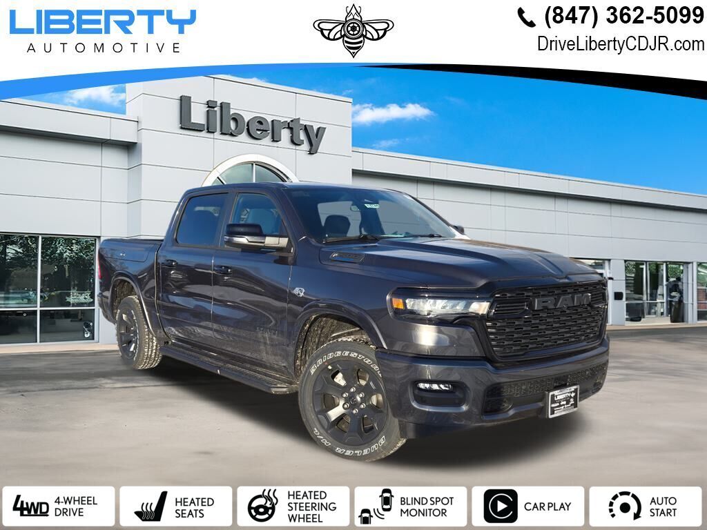 Gray (Granite Crystal Metallic Clearcoat) 2026 RAM 1500 Big Horn Crew Cab 4WD Pickup Truck Four-Wheel Drive 8-Speed Automatic
