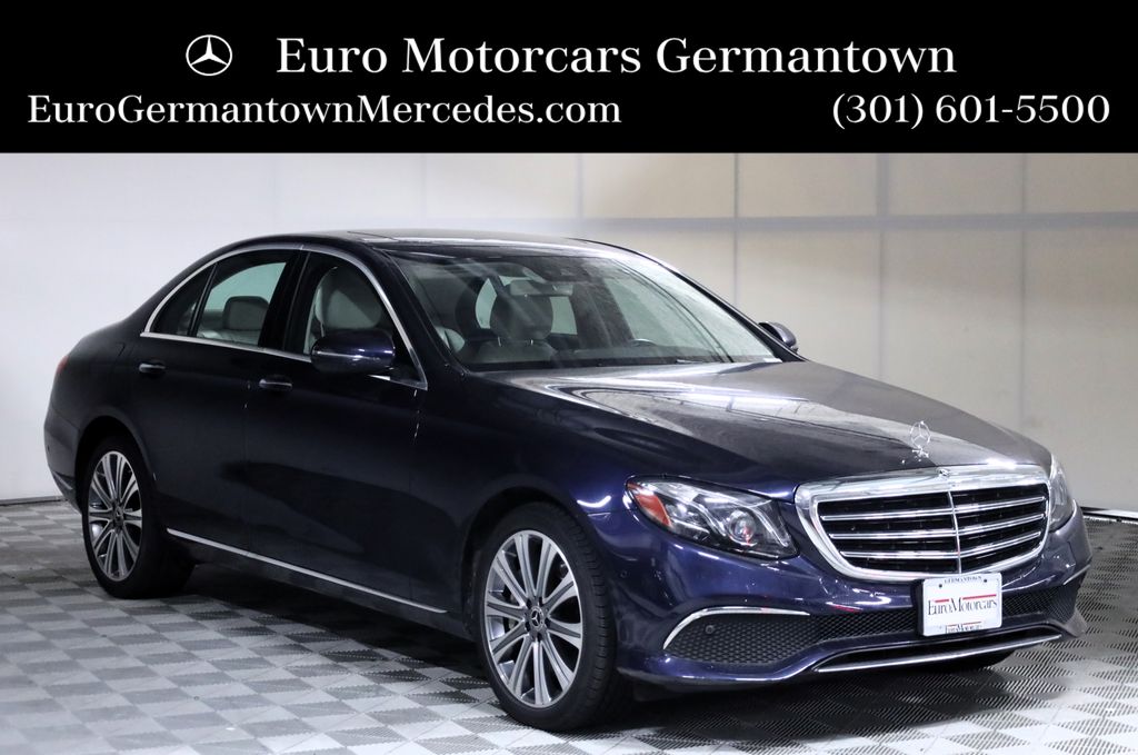 Lunar Blue Metallic 2018 Mercedes-Benz E-Class Sedan All-Wheel Drive 9-Speed Automatic