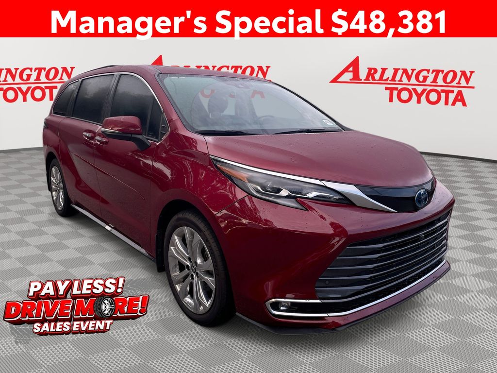 Red (Ruby Flare Pearl) 2024 Toyota Sienna Minivan Front-Wheel Drive Continuously Variable Transmission
