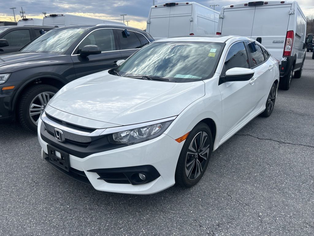 Taffeta White 2018 Honda Civic EX-L Sedan Front-Wheel Drive Continuously Variable Transmission