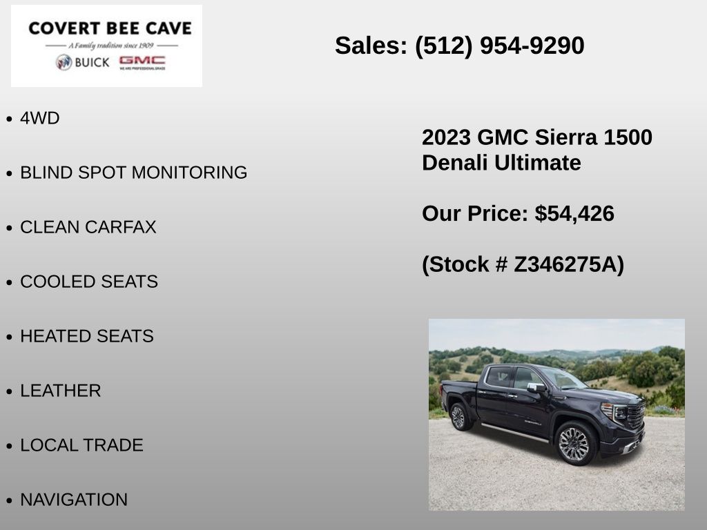 Used Car 2023 Gmc Sierra 1500  Denali Ultimate For Sale Under $60,000 In Austin, Texas