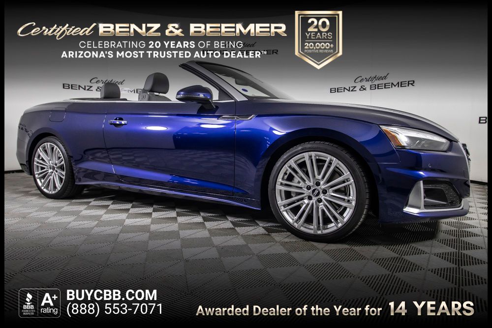 Blue Metallic 2022 Audi A5 Convertible All-Wheel Drive 7-Speed Automatic